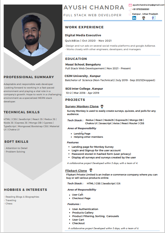 Ayush Chandra Portfolio